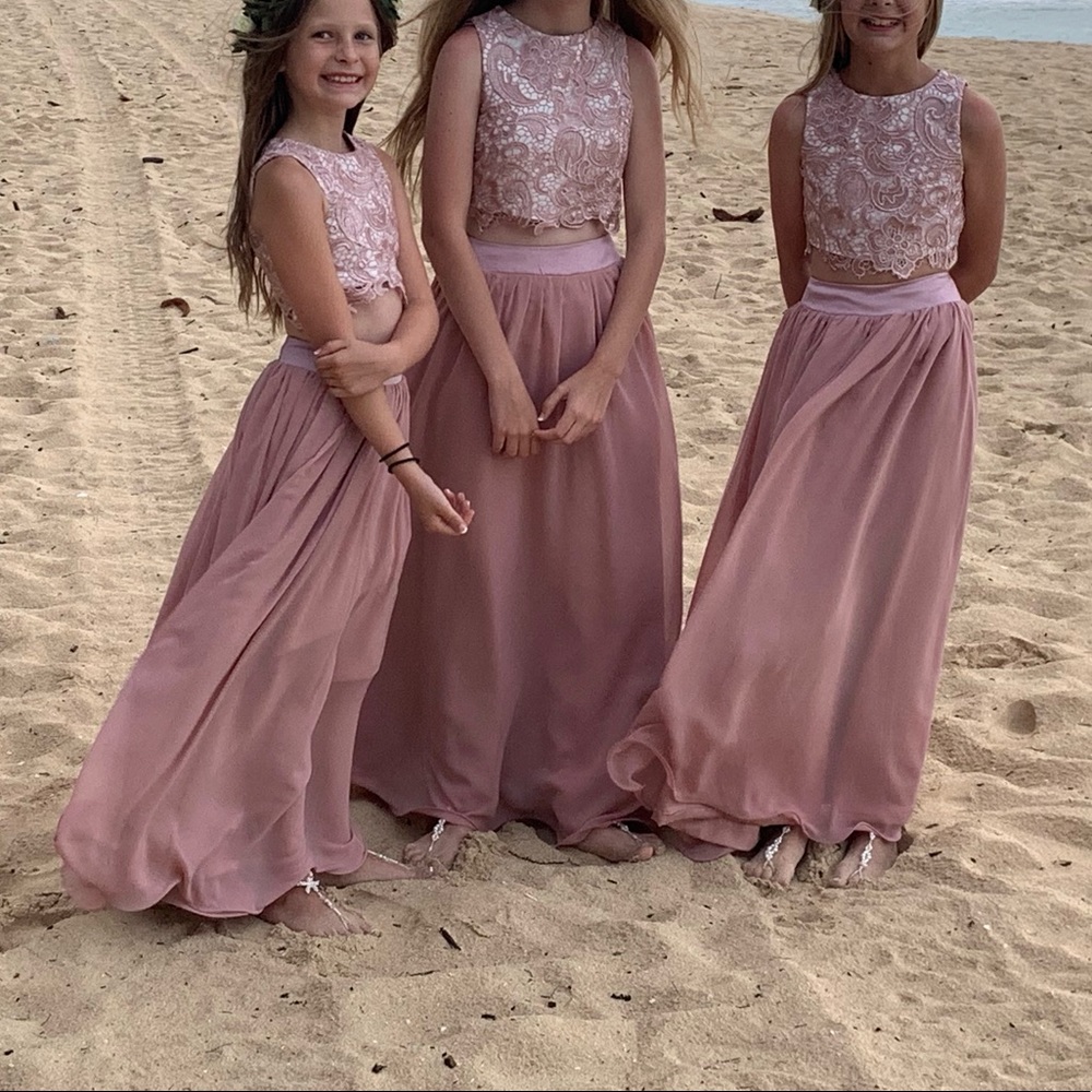 2 piece boho inspired girls dress